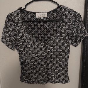Vintage Cache gray and black Crop Top
